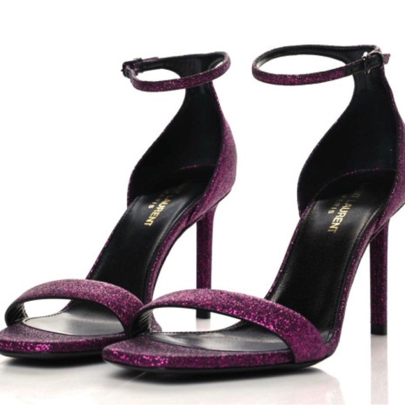 SAINT LAURENT
Glitter Amber 85 Ankle Strap Sandals 38.5 Fuchsia - Picture 1 of 6